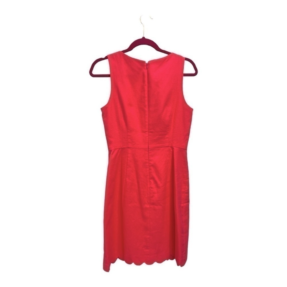 J. Crew Factory Basketweave Scallop-Edge Dress in Primrose NWT Size 4 - Picture 4 of 14